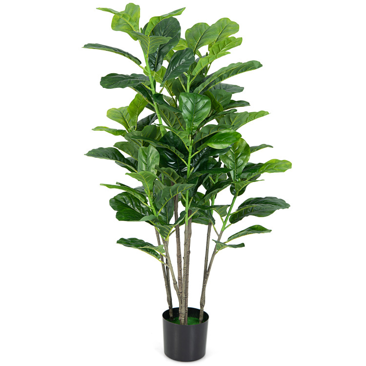 51 Inch 2-Pack Artificial Fiddle Leaf Fig Tree for Indoor and OutdoorCostway Gallery View 8 of 10