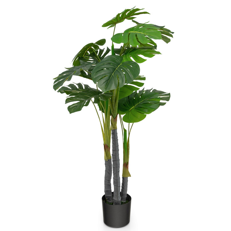 4 Feet Artificial Tree Artificial Monstera Palm Tree Fake PlantCostway Gallery View 11 of 11