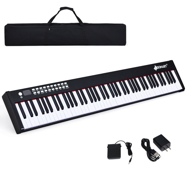 BX-II 88-key Portable Digital Piano with MP3Costway Gallery View 3 of 11