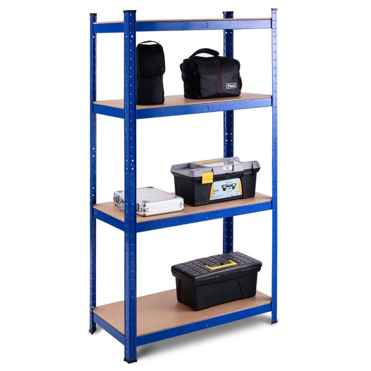 Adjustable Heavy Duty 4 Level Garage Tool Shelf Storage-BlueCostway Gallery View 4 of 10