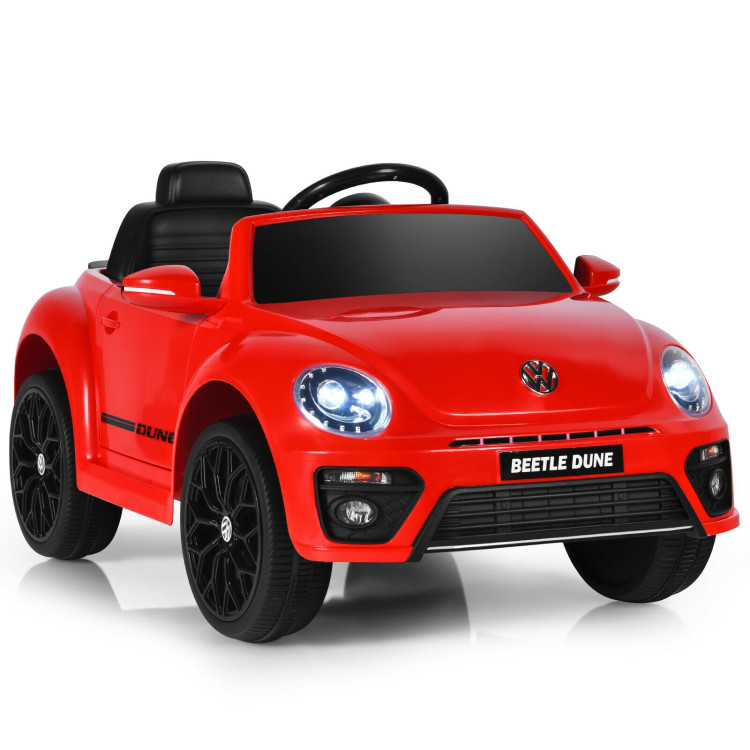 Volkswagen Beetle Kids Electric Ride On Car with Remote Control-RedCostway Gallery View 1 of 10