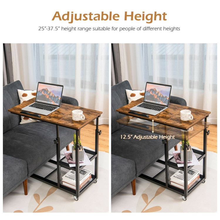 Adjustable C-Shaped Bedside TableCostway Gallery View 10 of 10