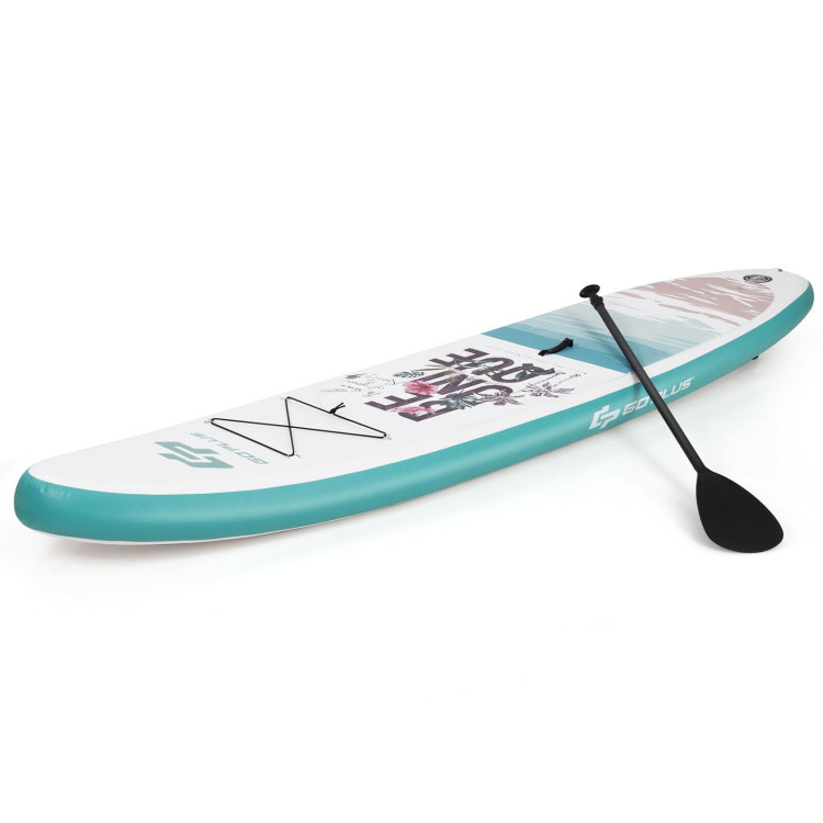 10.5 ft Inflatable Stand Up Paddle Board Surfboard with Aluminum Paddle Pump-10.5 ftCostway Gallery View 4 of 12