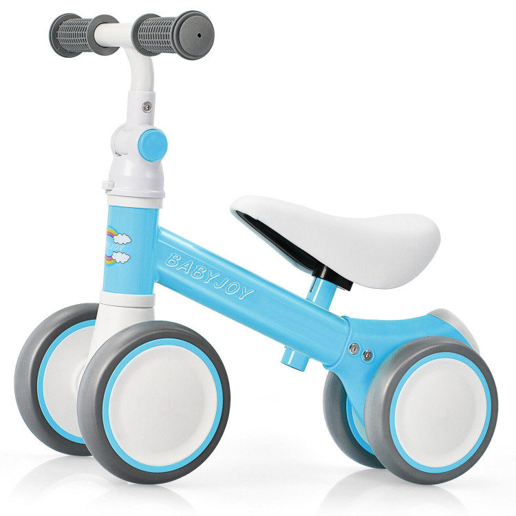 Baby Balance Bike with Adjustable seat and Handlebar for 6 - 24 Months-BlueCostway Gallery View 4 of 11