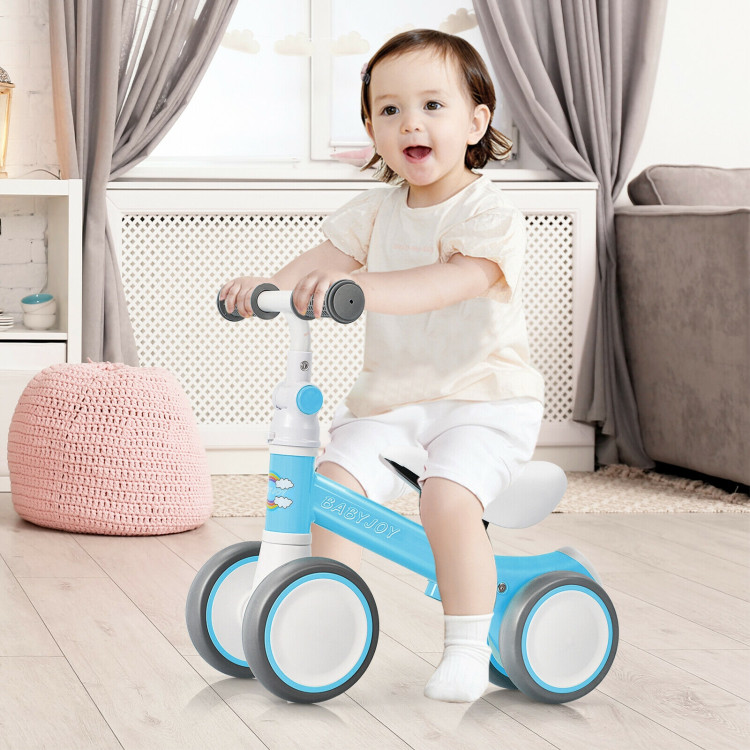 Baby Balance Bike with Adjustable seat and Handlebar for 6 - 24 Months-BlueCostway Gallery View 7 of 11