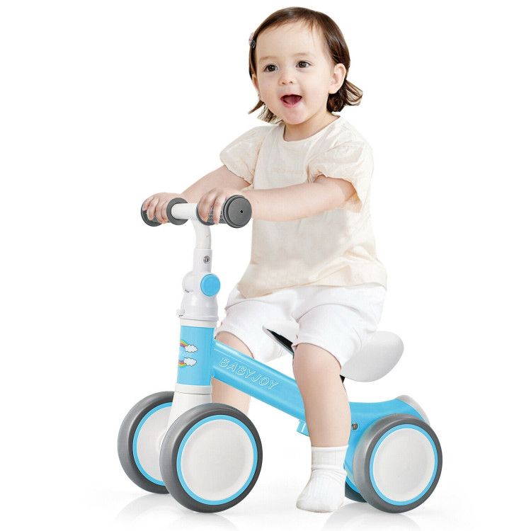Baby Balance Bike with Adjustable seat and Handlebar for 6 - 24 Months-BlueCostway Gallery View 8 of 11