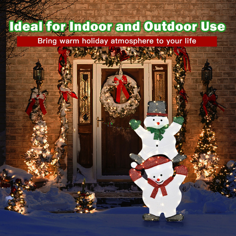 54 Inch Snowman Xmas Decorations with UL Certified PlugCostway Gallery View 3 of 11