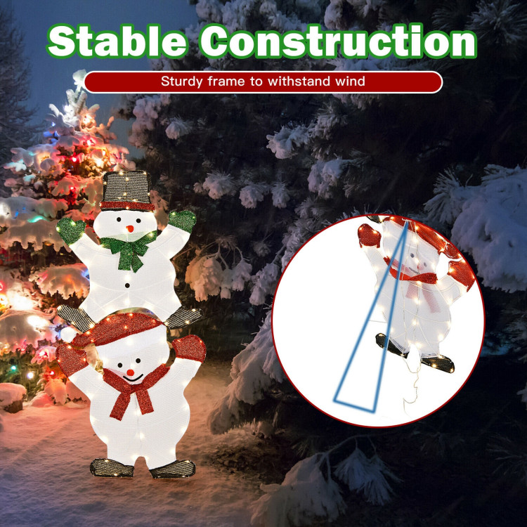 54 Inch Snowman Xmas Decorations with UL Certified PlugCostway Gallery View 9 of 11