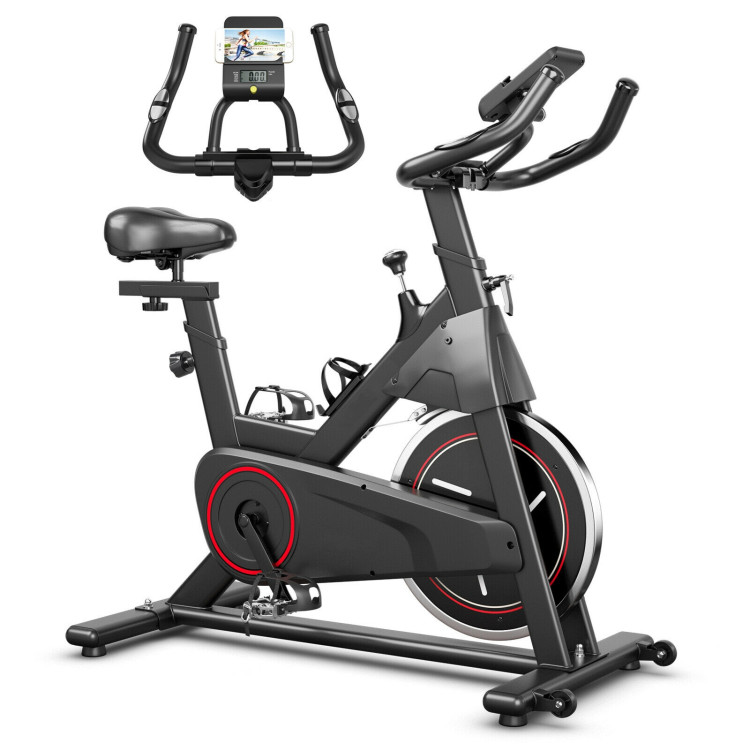 Stationary Exercise Bike with Adjustable Fitness SaddleCostway Gallery View 6 of 12
