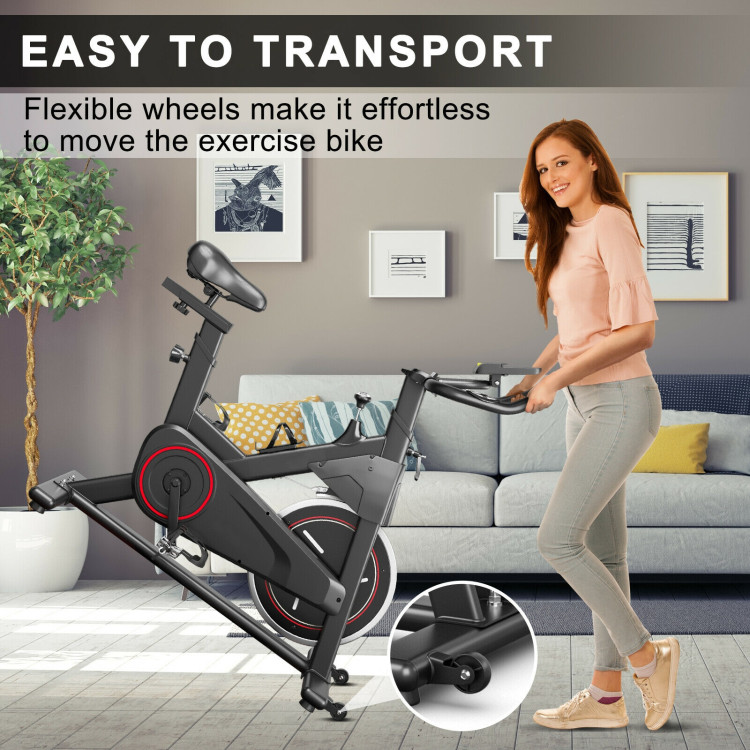 Stationary Exercise Bike with Adjustable Fitness SaddleCostway Gallery View 2 of 12