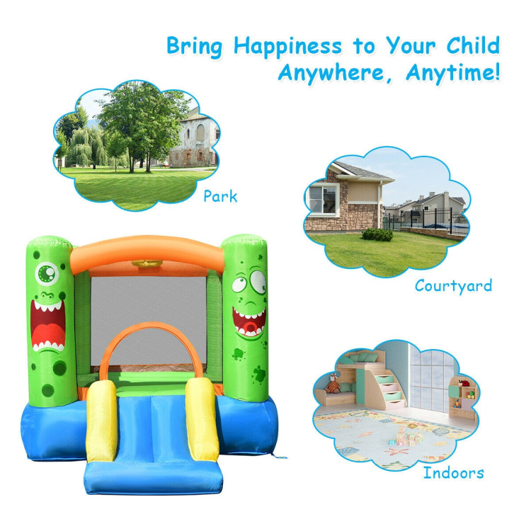 Inflatable Bounce House Jumper Castle Kid's Playhouse without BlowerCostway Gallery View 3 of 10
