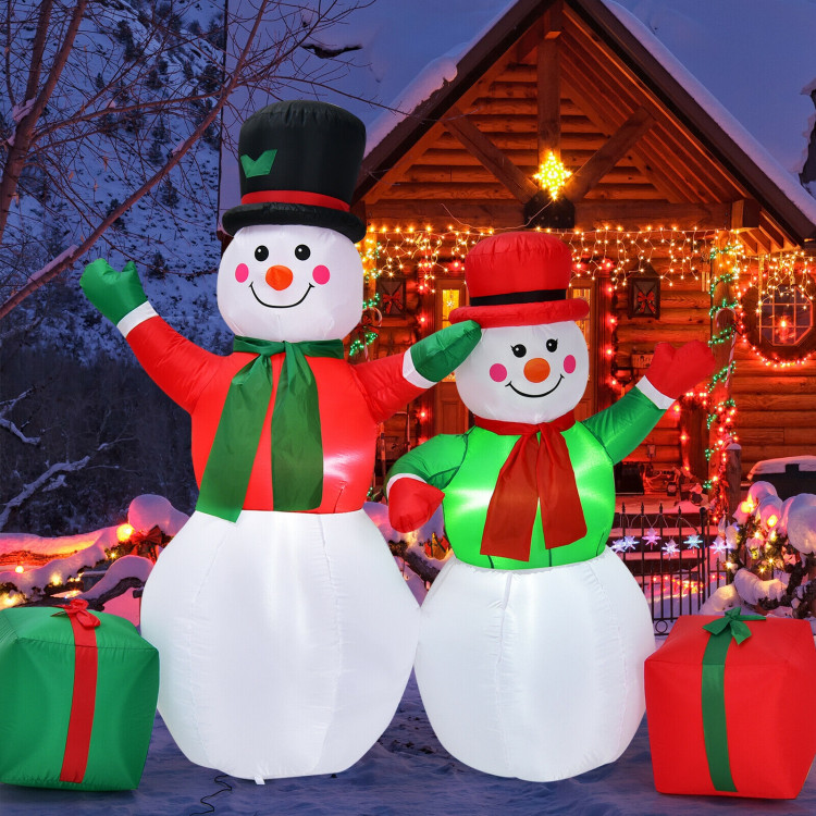 6 Feet Christmas Inflatable Snowmen Blow Up Christmas DecorationCostway Gallery View 6 of 10