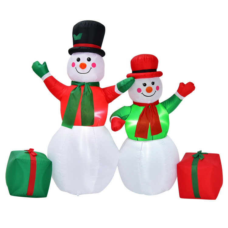 6 Feet Christmas Inflatable Snowmen Blow Up Christmas DecorationCostway Gallery View 1 of 10