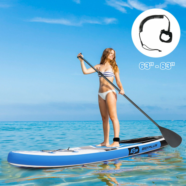 10.5 Feet Inflatable Stand Up Paddle Board with Carrying Bag and Aluminum Paddle-MCostway Gallery View 8 of 12