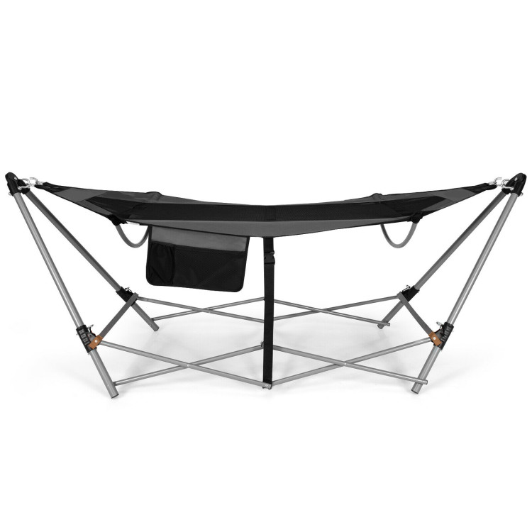 Portable Folding Hammock with Hammock Stand-GrayCostway Gallery View 9 of 10