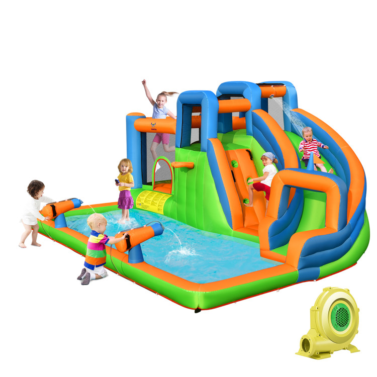 Inflatable Giant Bounce Castle with Dual Climbing Walls and 735W BlowerCostway Gallery View 1 of 9