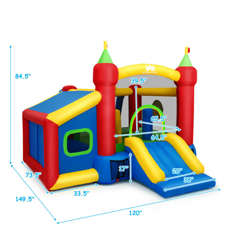 Kids Gift Inflatable Bounce House with 480W BlowerCostway Gallery View 4 of 12