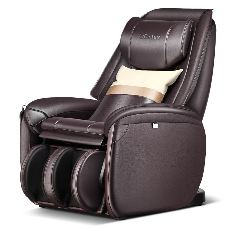 Full Body Zero Gravity Massage Chair with Pillow-BrownCostway Gallery View 1 of 11