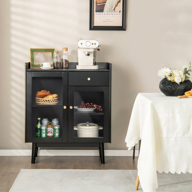 https://assets.costway.com/media/catalog/product/cache/0/thumbnail/750x/9df78eab33525d08d6e5fb8d27136e95/j/JV10341BK/Black_Kitchen_Buffet_Table_with_2_Tempered_Glass_Doors_and_Drawer-1.jpg