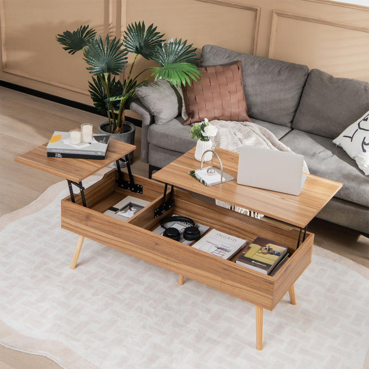 Gøre klart badning Vedhæft til 47 Inch Lift Top Coffee Table with 2 Hidden Compartments - Costway