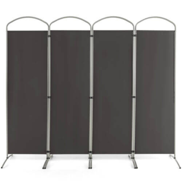 6.2Feet Folding 4-Panel Room Divider for Home Office Living Room - Gallery View 1 of 10