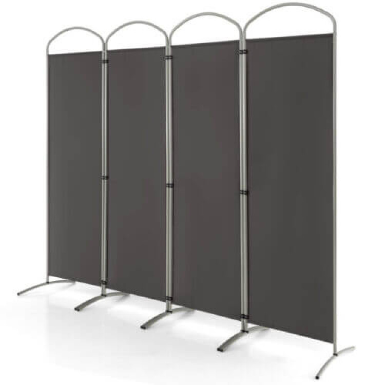 6.2Feet Folding 4-Panel Room Divider for Home Office Living Room - Gallery View 4 of 10