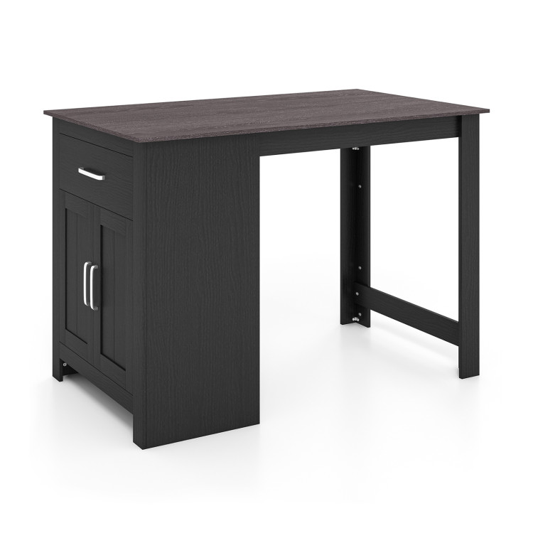 Winners Only Xcalibur DXT13678G Transitional Counter-Height Tall Table with  Shelf Storage, Reeds Furniture