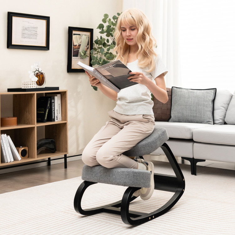 Ergonomic Knee Chair: Rocking Kneeling for Home Office