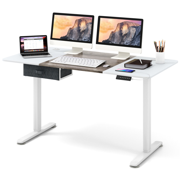 Height Adjustable Electric Standing Desk with USB Charging Port - Gallery View 1 of 10
