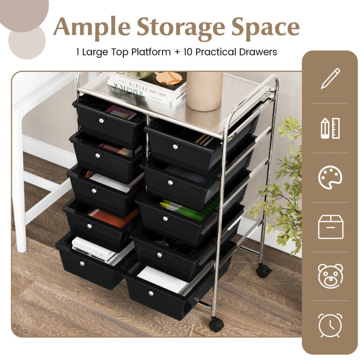  Simply Tidy Multicolor 12 Drawer Rolling Cart Storage