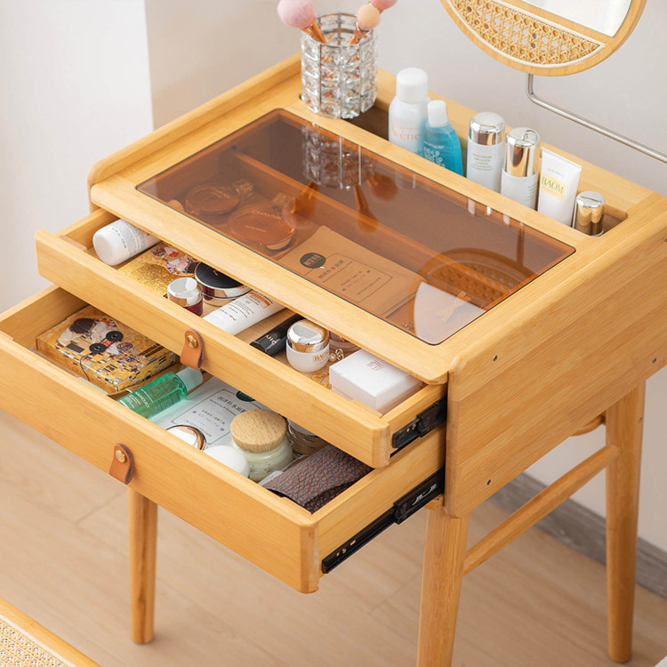 Bamboo Vanity Organizer: Sleek and Sturdy Makeup Storage