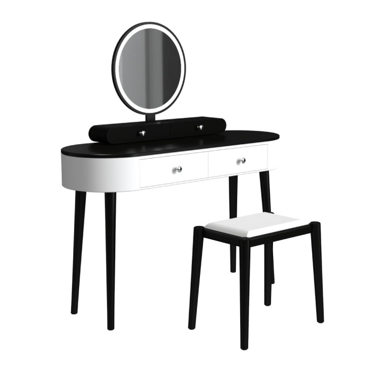 Elegant Makeup Vanity Table Set with LED Mirror and 3 Spacious Drawers - Gallery View 1 of 10