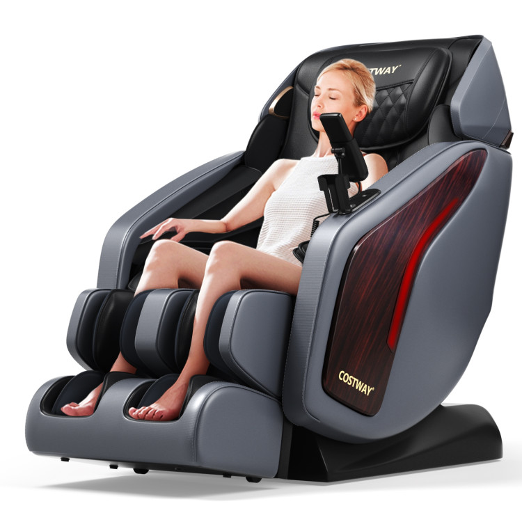 3D SL Track Thai Stretch Zero Gravity Full Body Massage Chair Recliner-BlackCostway Gallery View 7 of 13