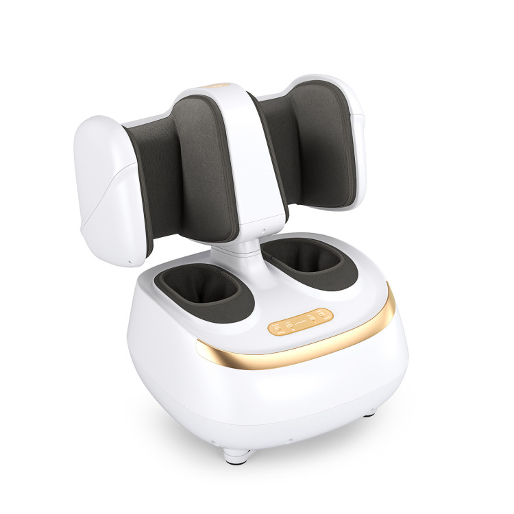 2-in-1 Foot and Calf Massager with Heat Function-WhiteCostway Gallery View 1 of 9