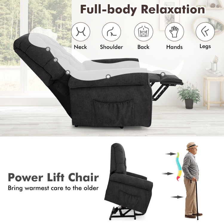 Portable Electric Lifting Bed Backrest with Armrests and Remote