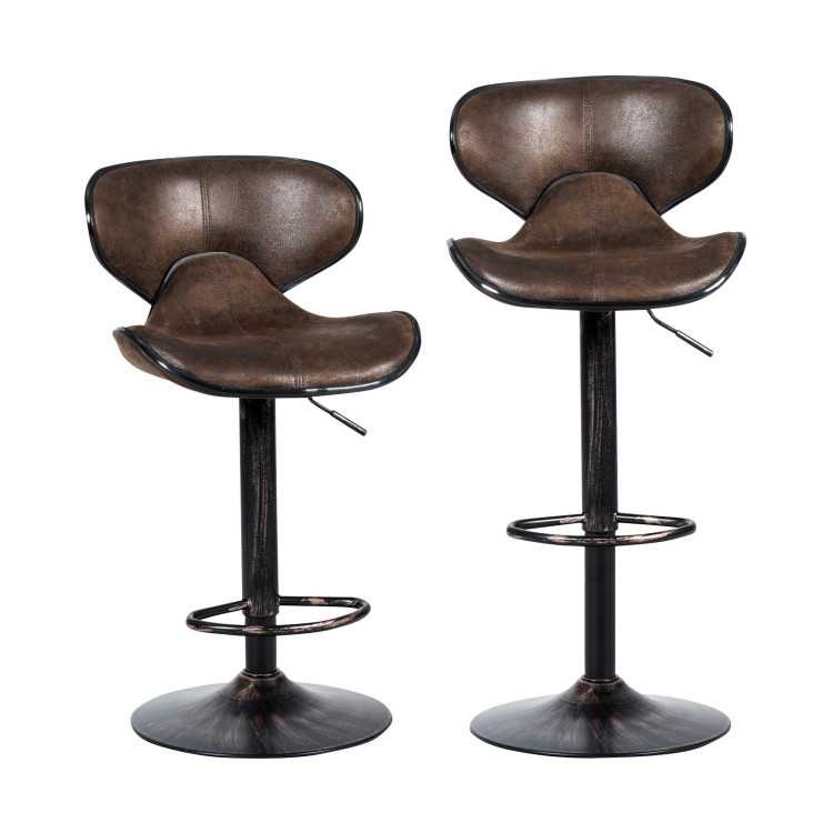 Set of 2 Adjustable Bar Stools for CounterCostway Gallery View 1 of 10
