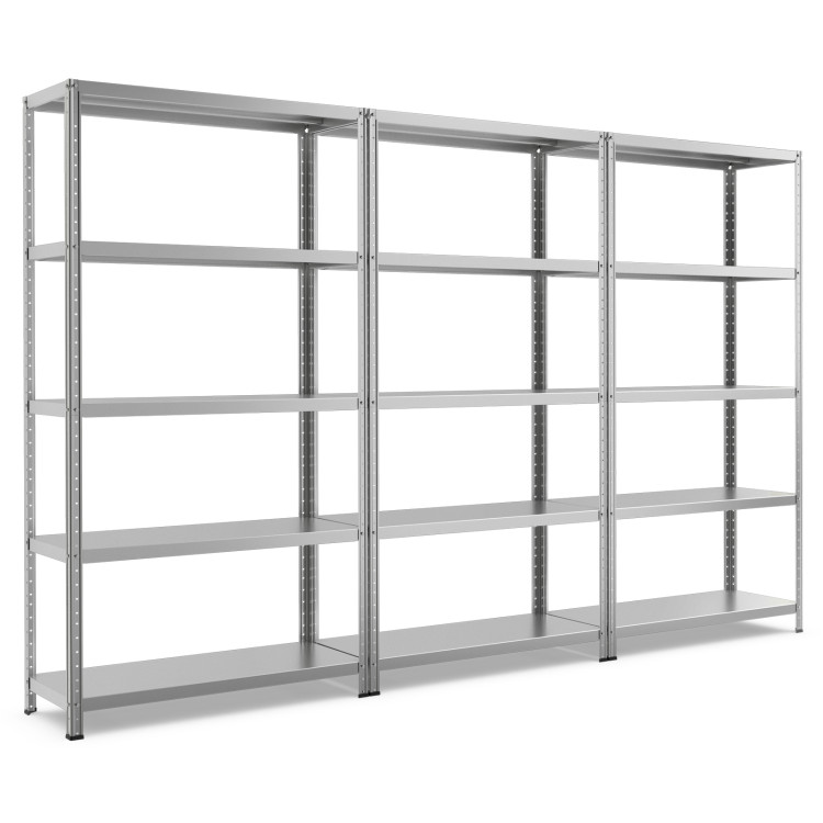 5-Tier Adjustable Storage Shelves with Foot PadsCostway Gallery View 8 of 10
