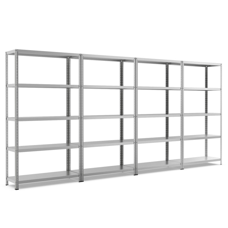 5-Tier Adjustable Storage Shelves with Foot PadsCostway Gallery View 9 of 10
