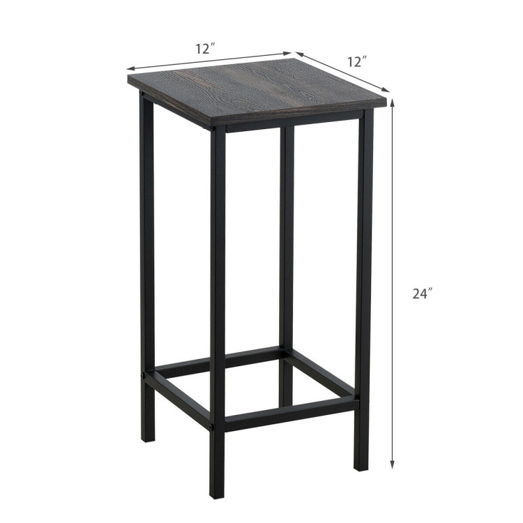 Set of 4 Bar Stools 24 Inch Counter Height Backless with Metal FrameCostway Gallery View 11 of 11