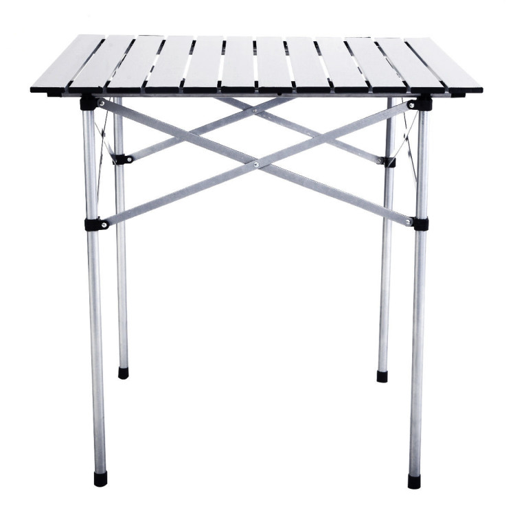 Roll Up Portable folding Camping Aluminum Picnic TableCostway Gallery View 4 of 11