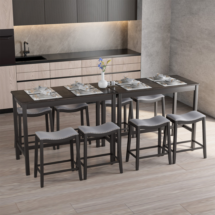 5-Piece Dining Set with 4 Upholstered StoolsCostway Gallery View 7 of 11