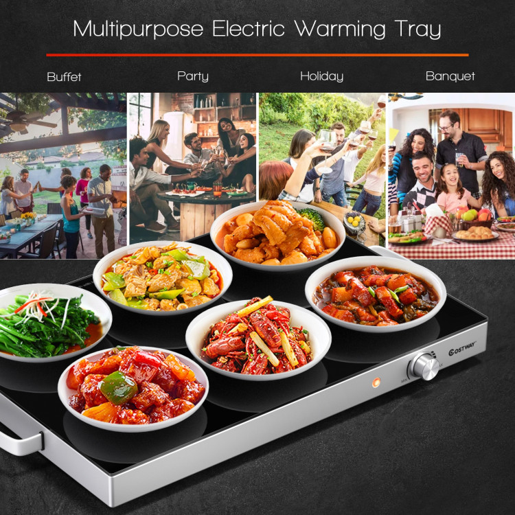 22 x 14 Inch Electric Warming Tray Hot Plate Dish Warmer with Adjustable  Temperature - Costway