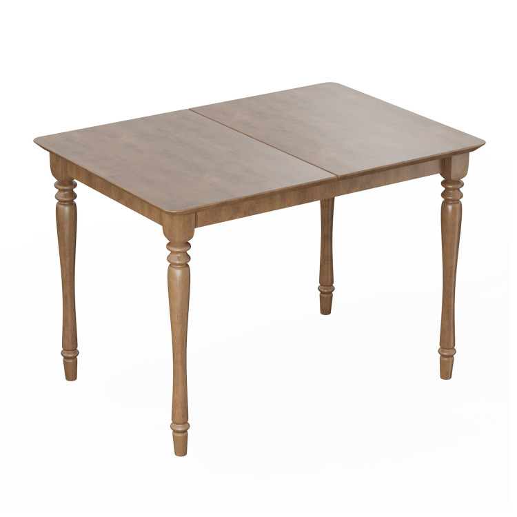 Extendable Wooden Dining Table with Rubber Wood LegsCostway Gallery View 5 of 8