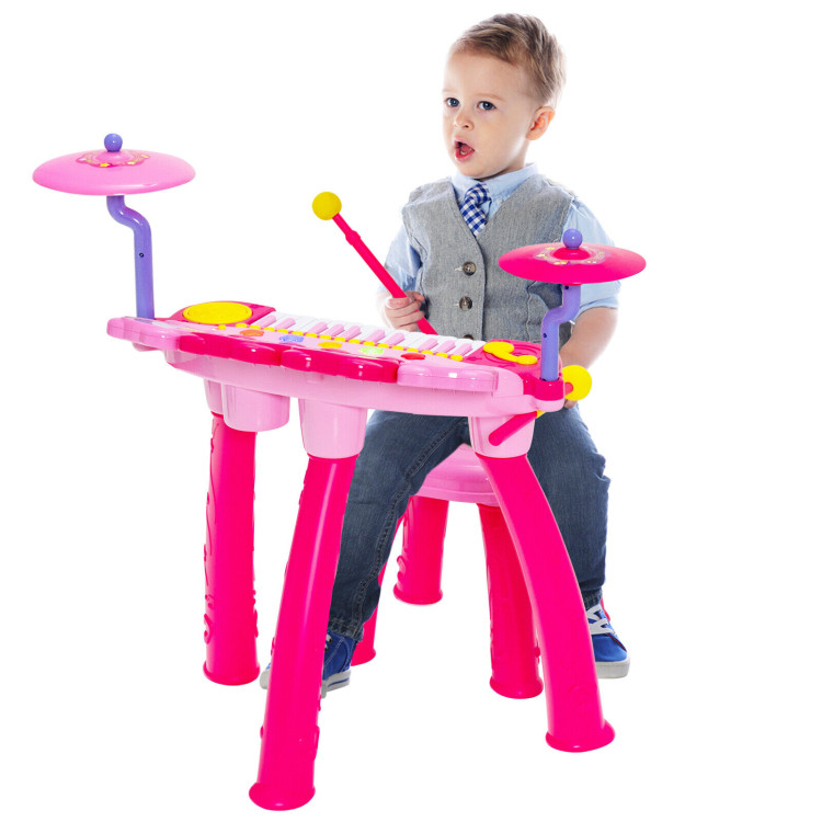 Baby Musical Toys 3 in 1 Piano Keyboard Xylophone Drum Set for 1