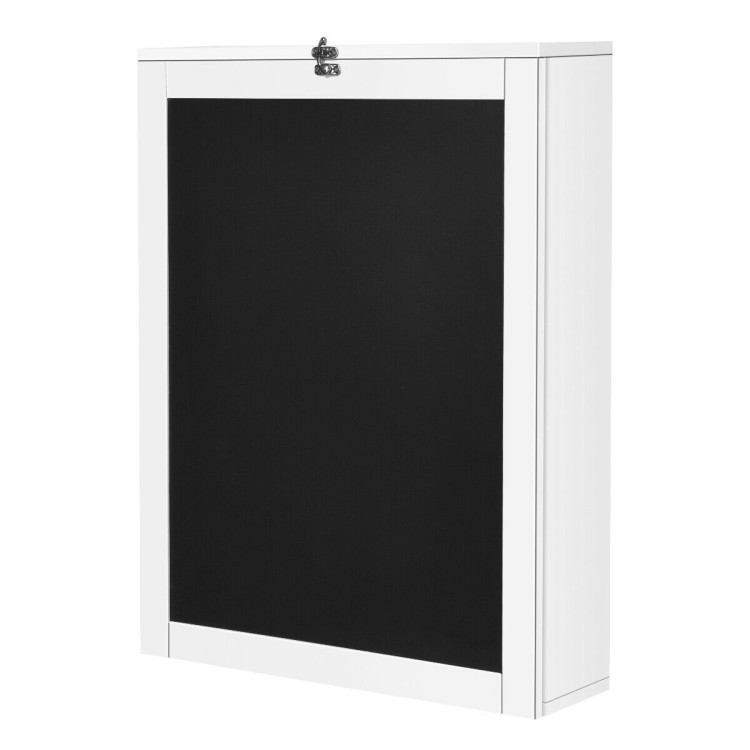 Convertible Wall Mounted Table with A Chalkboard-WhiteCostway Gallery View 8 of 12
