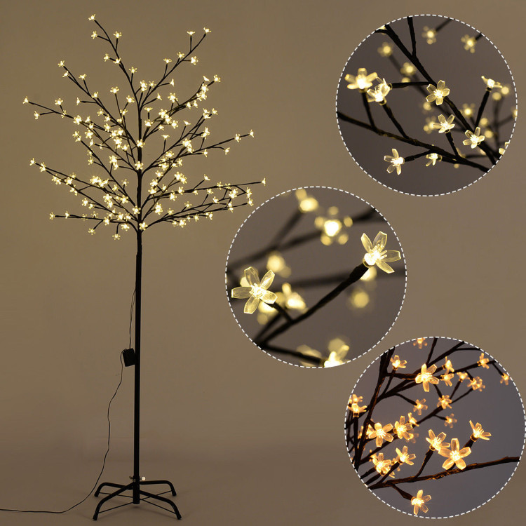 Christmas Xmas Cherry Blossom LED Tree Light Floor Lamp Holiday Decor Warm White-LCostway Gallery View 2 of 2