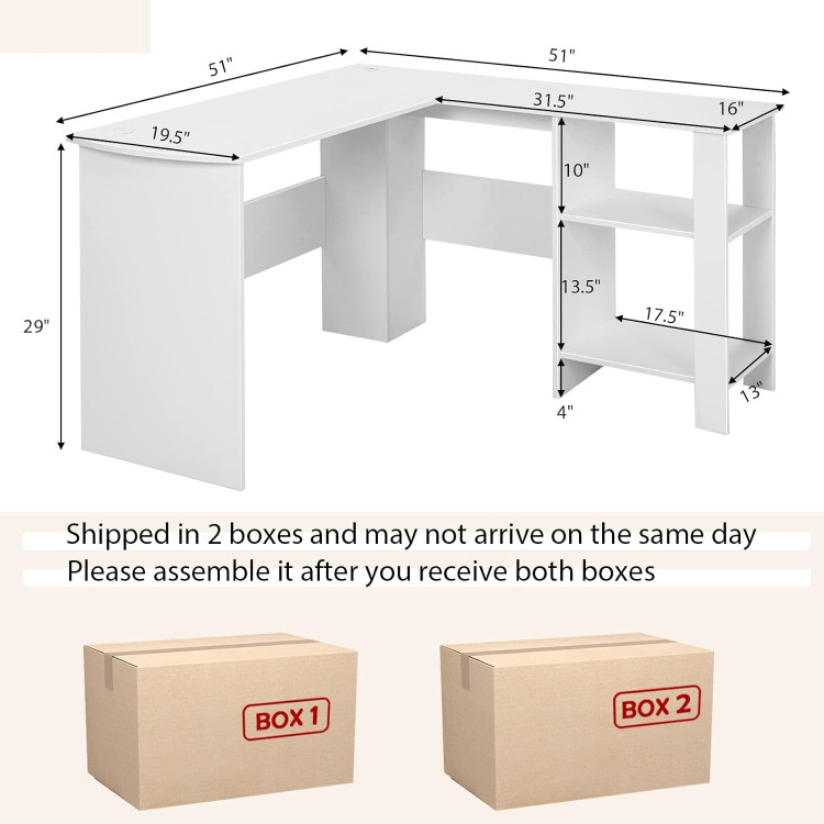 5 Compartment Desktop Corner Organizer