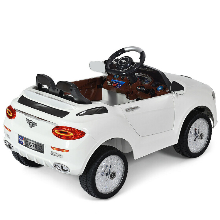 6V Kids Ride on Car RC Remote Control with MP3-WhiteCostway Gallery View 6 of 12