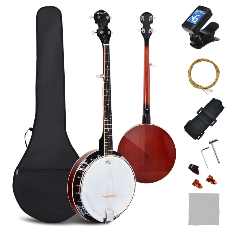Sonart 5 String Geared Tunable Banjo with caseCostway Gallery View 1 of 10