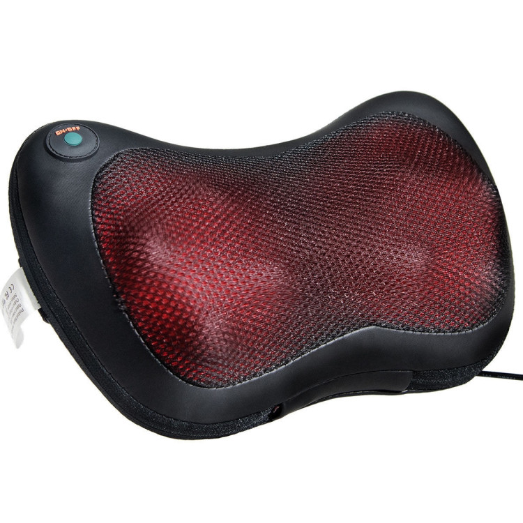 Shiatsu Pillow Massager with Heat Deep Kneading for Shoulder, Neck and Back Costway Gallery View 1 of 11